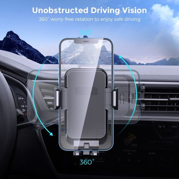 TRONWIN JY03 Car Vent Cell Phone Holder Dashboard Navigation Fixed Phone Mount (Black) - Image 3