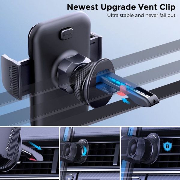 TRONWIN JY03 Car Vent Cell Phone Holder Dashboard Navigation Fixed Phone Mount (Black) - Image 6