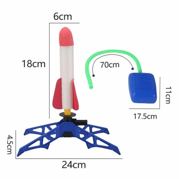 Outdoors Children Stepping-on Rockets Pop-up Rocket Toy, Spec: Launcher+1 Light Rocket - Image 3