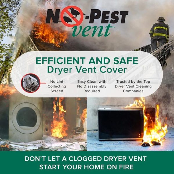 Dual Door Dryer Vent Cover No-Pest Wide Mount Exhaust Cover - Image 6