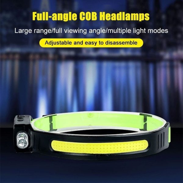 Fluorescent Belt Sensor Headlight Outdoor Running and Cycling Head Torch (White+Yellow Light) - Image 7