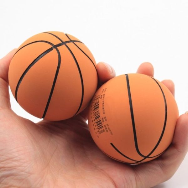 2pcs 6CM Mini Rubber Basketball Decompression Vent High Elastic Toy (Orange) - Image 2