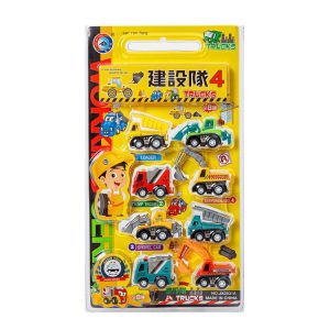 8pcs / Set Mini Engineering Team Pull-back Car Children Toys (2831A)