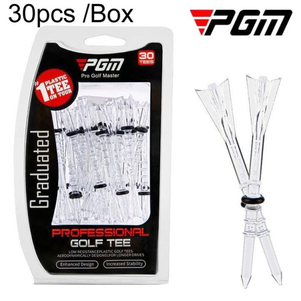 30pcs / Box PGM QT025 Golf Tee Limit Ball Studs With Adjustable Height of 83mm (White)