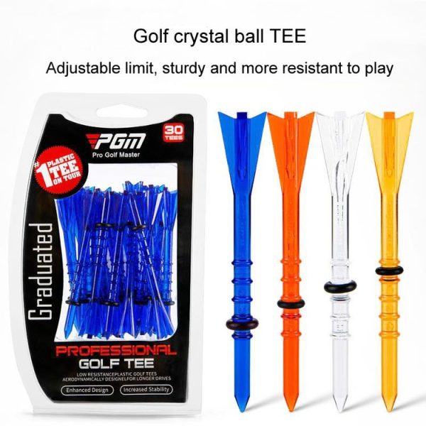 30pcs / Box PGM QT025 Golf Tee Limit Ball Studs With Adjustable Height of 83mm (White) - Image 5