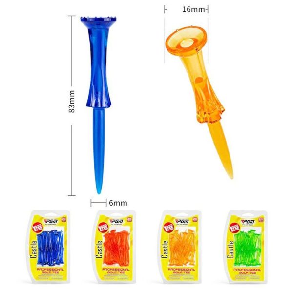 20pcs / Box PGM QT024 Golf Ball Tee Competition Ball Studs 8 Point Crown Tip Durable Anti-Hitting (Yellow) - Image 4