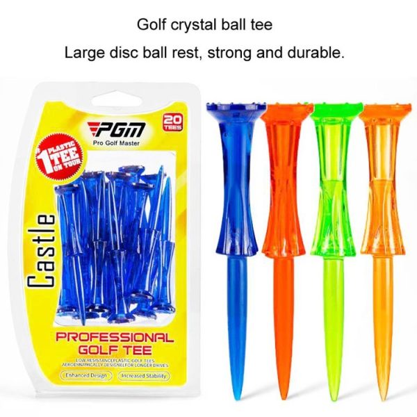 20pcs / Box PGM QT024 Golf Ball Tee Competition Ball Studs 8 Point Crown Tip Durable Anti-Hitting (Yellow) - Image 5