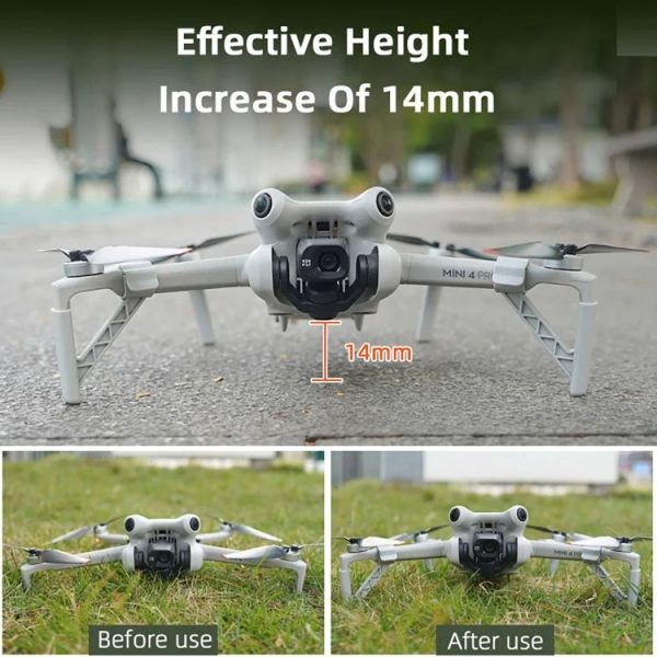 DJI Mini 4 Pro Drone BRDRC Landing Gear Increased Height Leg (Gray) - Image 4