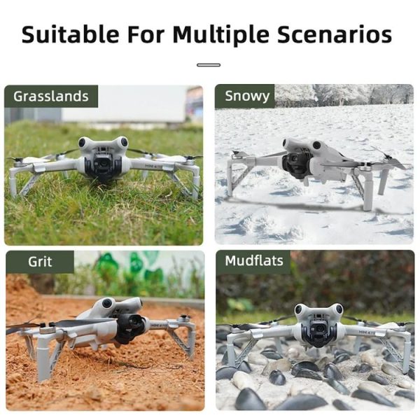 DJI Mini 4 Pro Drone BRDRC Landing Gear Increased Height Leg (Gray) - Image 8