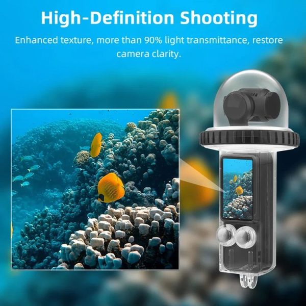 DJI Osmo Pocket 3 BRDRC 40m Depth Waterproof Case Diving Housing Cover (Transparent Handle) - Image 7