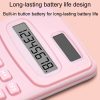 Small Solid Color Calculator Dormitory Student Office Exam Tool (Pink) - Image 5