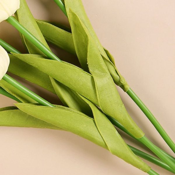 10 In 1 Tulip Bouquet With Paper Bag Home Decoration Simulation Flowers Paper Bag Floral Set Arrangement (Pink) - Image 4