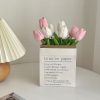 10 In 1 Tulip Bouquet With Paper Bag Home Decoration Simulation Flowers Paper Bag Floral Set Arrangement (Pink) - Image 5