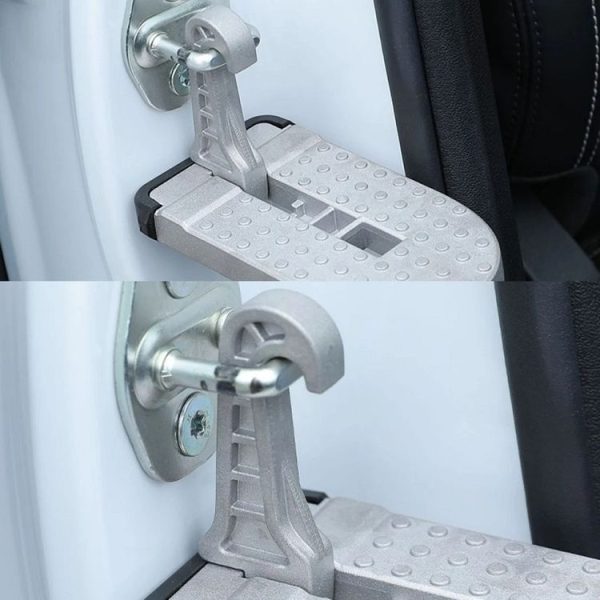 Car Hook Door Foldable Foot Pedal with Safety Hammer (Black) - Image 5