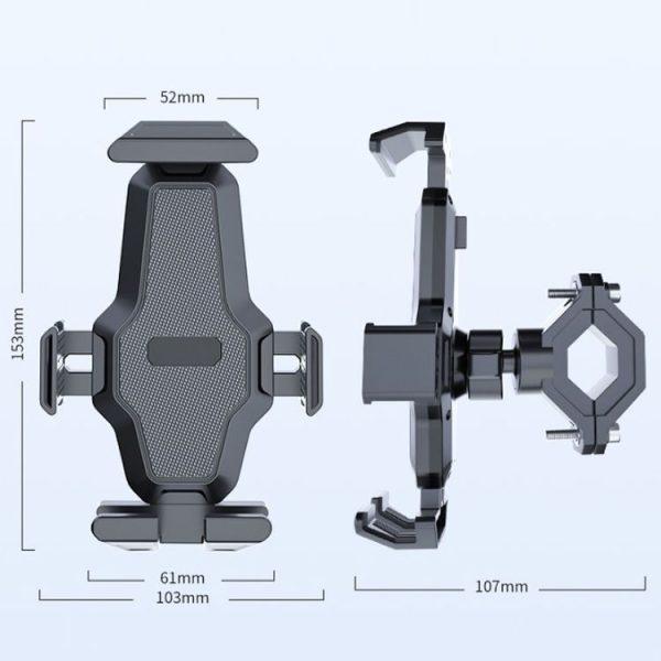 Cycling Bicycle Automatic Locking Mobile Phone Holder (Handlebars) - Image 2
