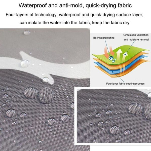 80x180cm Simple Thickened Waterproof Shower Curtain Polyester Bathroom Curtain Fabrics - Image 4