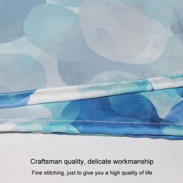 80x180cm Home Thickened Waterproof Shower Curtain Polyester Fabric Bathroom Curtain (Blue Petal) - Image 6