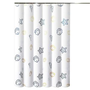 80x180cm Sea World Polyester Shower Curtain Thickened Waterproof Bathroom Shower Curtain Cloth With Hooks