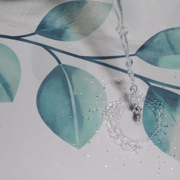 80x180cm Simple Fresh Style Home Shower Curtain Waterproof Thickened Bathroom Curtain Cloth With Hooks - Image 4
