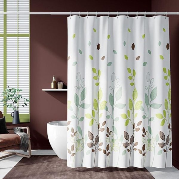 80x180cm Leaf Printed Waterproof Shower Curtain Thickened Polyester Bathroom Curtain Cloth - Image 10