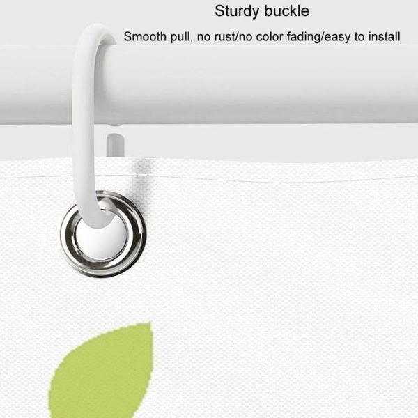 80x180cm Leaf Printed Waterproof Shower Curtain Thickened Polyester Bathroom Curtain Cloth - Image 3