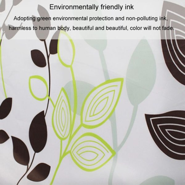 80x180cm Leaf Printed Waterproof Shower Curtain Thickened Polyester Bathroom Curtain Cloth - Image 5