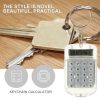 Flip Top Portable Mini Calculator Student Exam Office Calculator (White) - Image 4