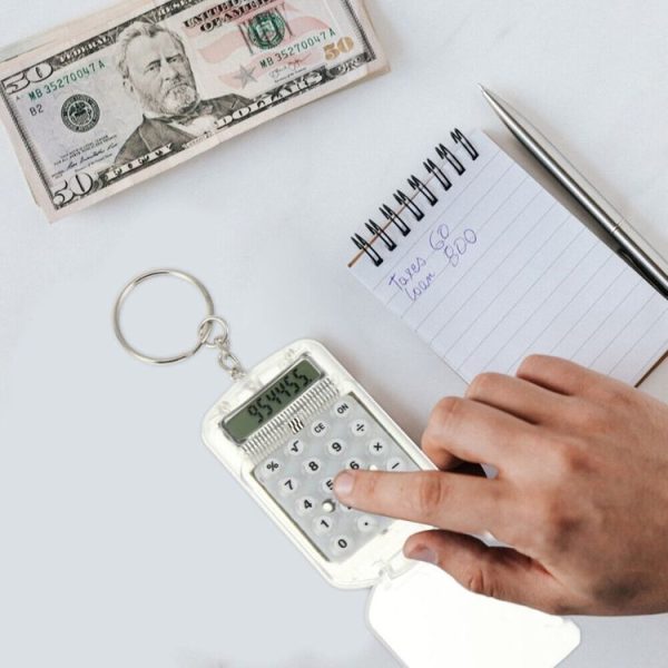 Flip Top Portable Mini Calculator Student Exam Office Calculator (White) - Image 6