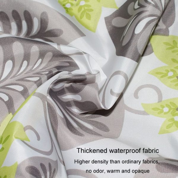 80x180cm Botanical Flower Printed Waterproof Polyester Shower Curtain Home Thickened Bathroom Curtain Cloth - Image 3