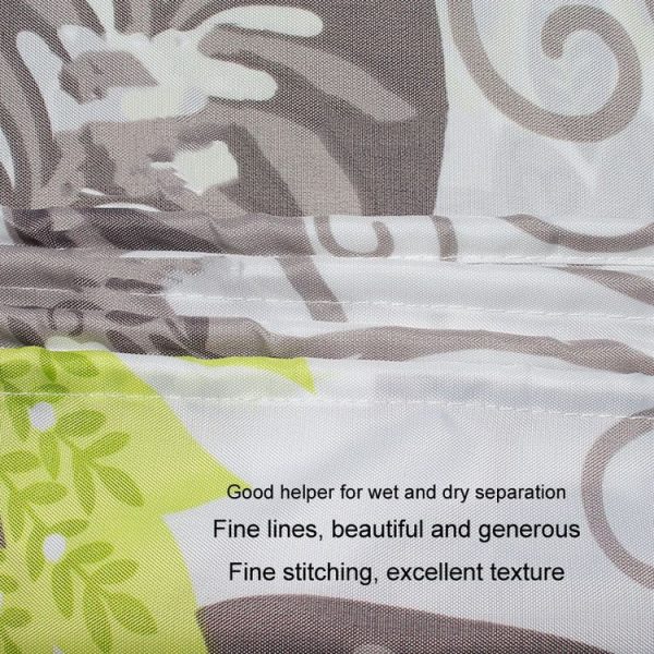 80x180cm Botanical Flower Printed Waterproof Polyester Shower Curtain Home Thickened Bathroom Curtain Cloth - Image 6