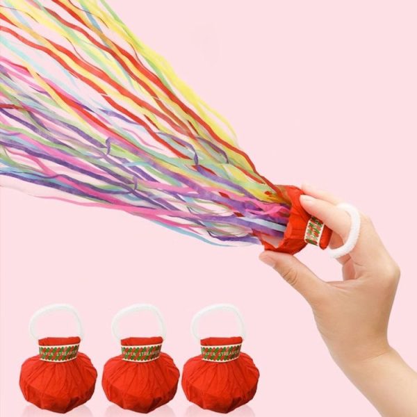 Hand Throwing Rings Ribbon Wedding Bar Atmosphere Stage Magic Props (Red) - Image 7