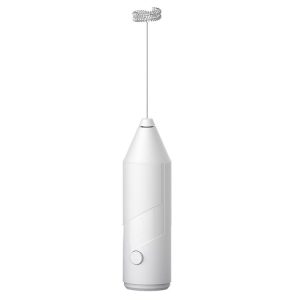 Mini Electric Handheld Milk Frother Cream Stirrer (White)