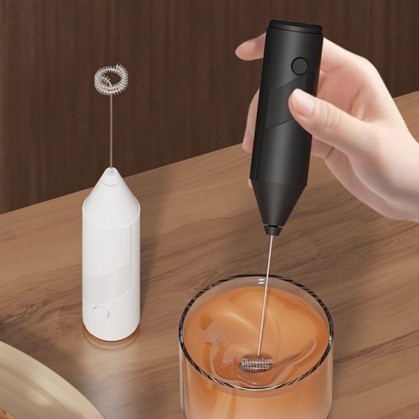 Mini Electric Handheld Milk Frother Cream Stirrer (White) - Image 10