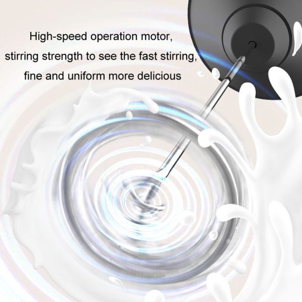 Mini Electric Handheld Milk Frother Cream Stirrer (White) - Image 3