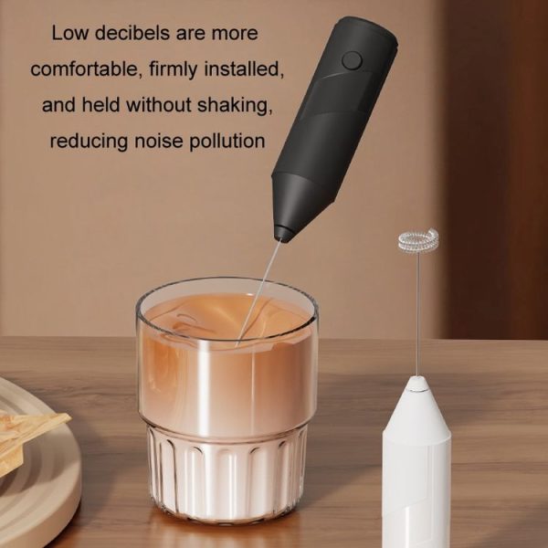 Mini Electric Handheld Milk Frother Cream Stirrer (White) - Image 5