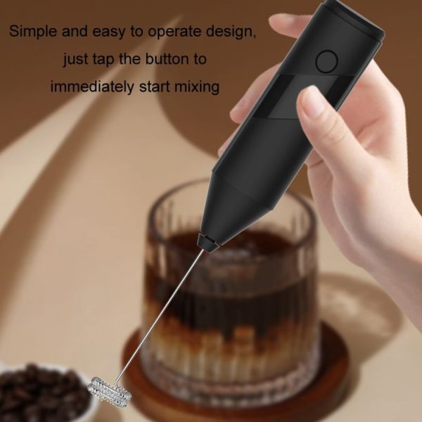 Mini Electric Handheld Milk Frother Cream Stirrer (White) - Image 6