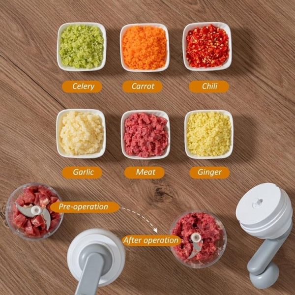 Kitchen Multifunctional Garlic Food Supplement Vegetable Cutter (White) - Image 7