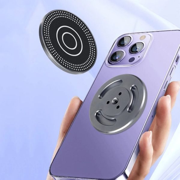 Magnetic Phone Holder with 1 / 4 Inch Hole for Tripod Magic Arm (Titanium Color) - Image 2