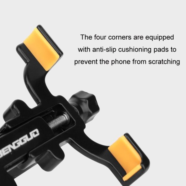 BENGGUO Bicycle Aluminum Alloy Four-claw Cycling Mobile Phone Holder, Model: Handlebars - Image 7