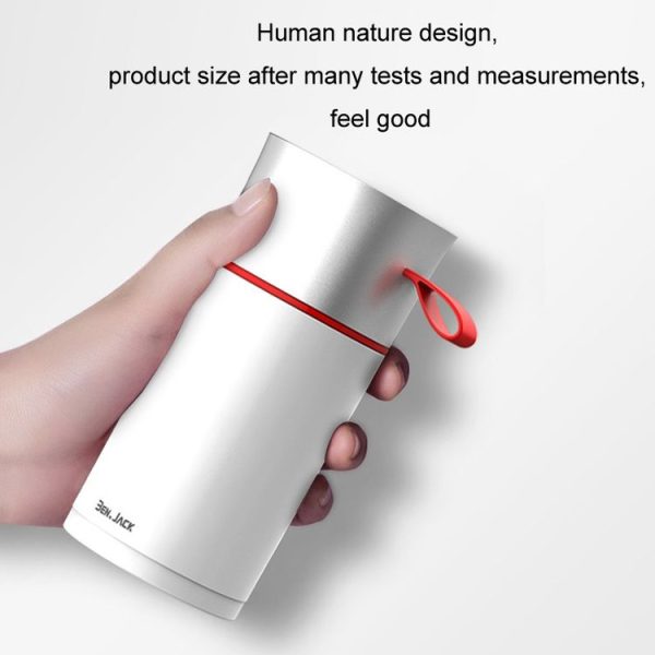 BEN.JACK Cylindrical Car Water Cup Holder Tissue Box (White Red) - Image 4