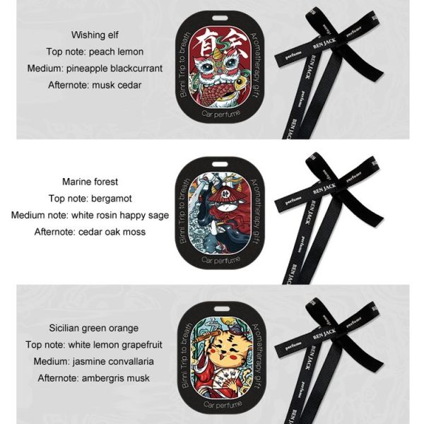BEN.JACK Car Deodorant Tablet Pendant Long-Lasting Light Fragrance (Random Fragrance Delivery) - Image 3