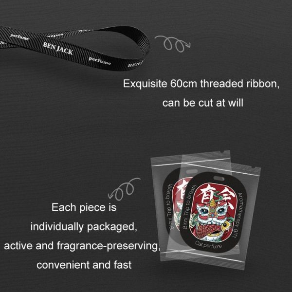 BEN.JACK Car Deodorant Tablet Pendant Long-Lasting Light Fragrance (Random Fragrance Delivery) - Image 5