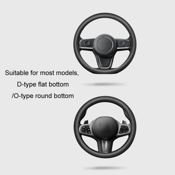BEN.JACK Car Anti-slip Sweat-absorbent Liquid Silicone Steering Wheel Cover (Black) - Image 7