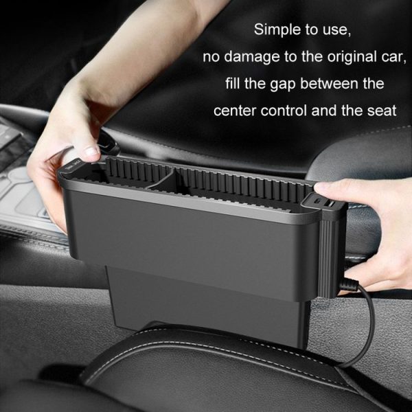BEN.JACK Multifunctional Car Seat Gap Storage Box (Black) - Image 9