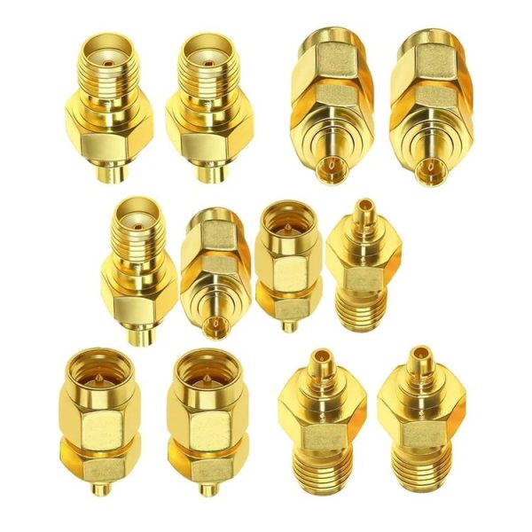 4pcs / Set SMA To MMCX Coaxial Adapter Kit Brass Coaxial Connector RF Antenna Adapter - Image 3