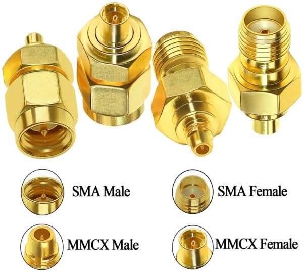 4pcs / Set SMA To MMCX Coaxial Adapter Kit Brass Coaxial Connector RF Antenna Adapter - Image 5