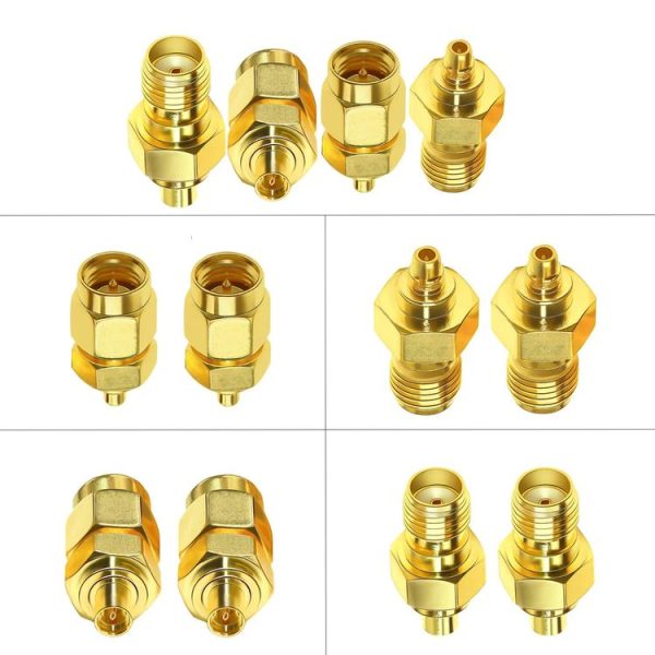 4pcs / Set SMA To MMCX Coaxial Adapter Kit Brass Coaxial Connector RF Antenna Adapter - Image 7