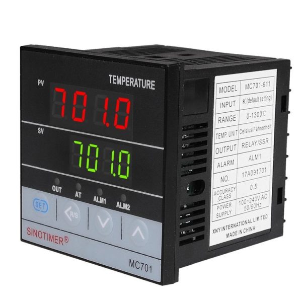 SINOTIMER MC701 Universal Input Short Case PID Intelligent Temperature Controller Meter Heating Cooling Relay SSR Solid State Output