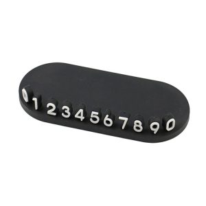 3D Temporary License Plate Removal Ornaments Anti-slip Base (Black)