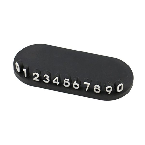3D Temporary License Plate Removal Ornaments Anti-slip Base (Black)